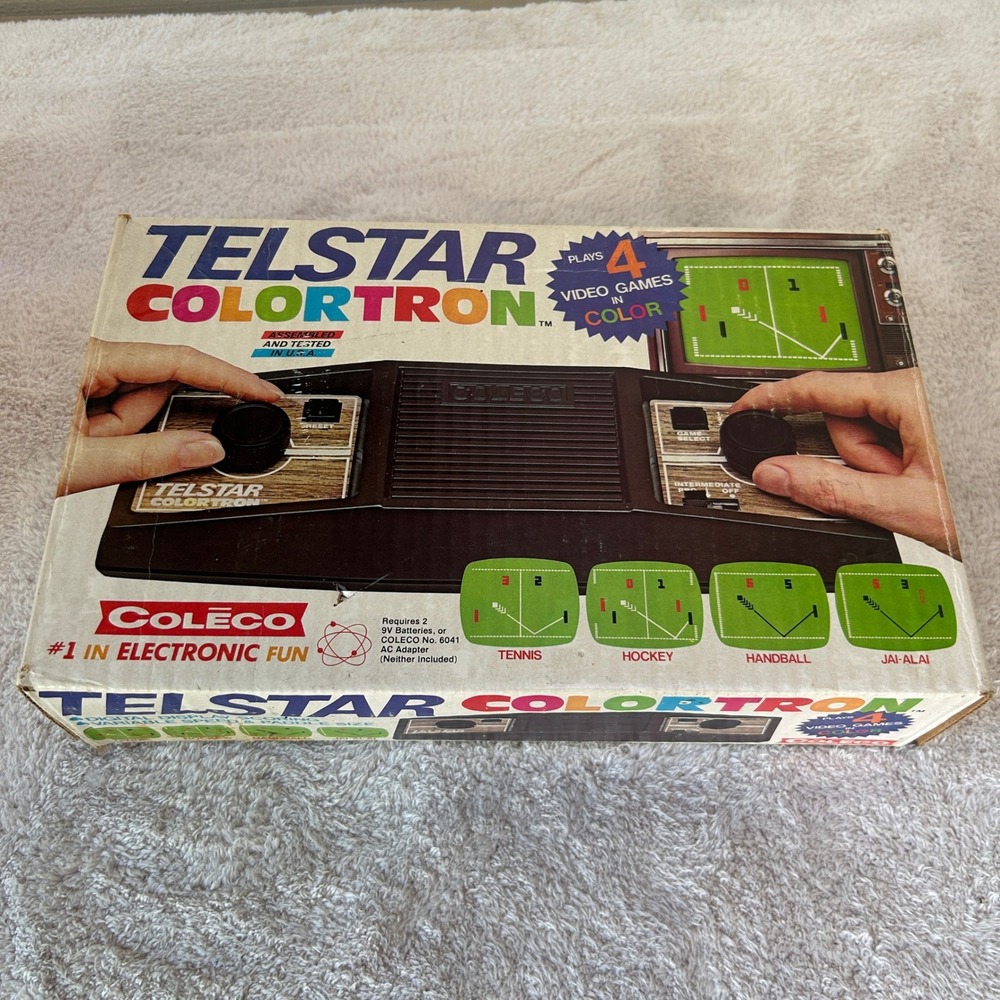 Vintage 1978 Coleco Telstar Colortron Video Game Console Boxed UNTESTED